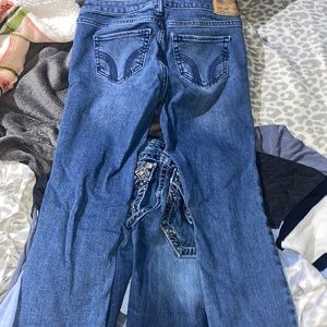 Holistic jeans! Great for cold weather bc the holes on them are patched !